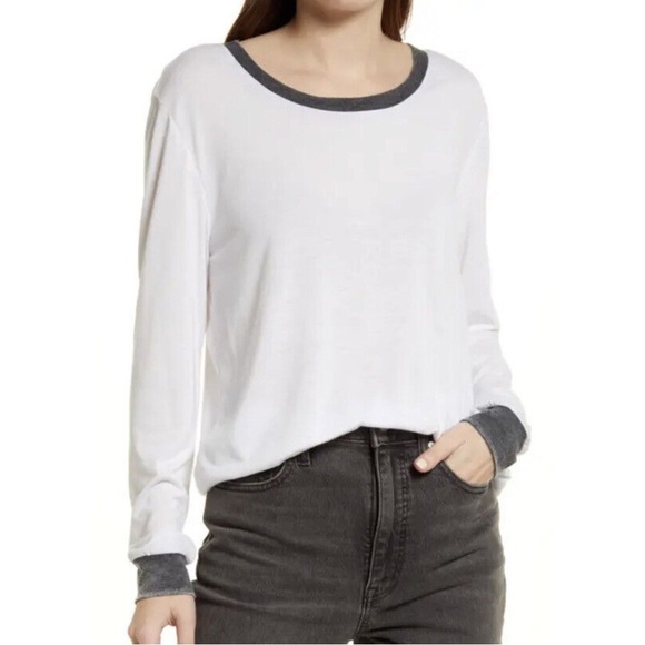 NWT Treasure & Bond Long Sleeve Crew Neck T-Shirt - Picture 1 of 7